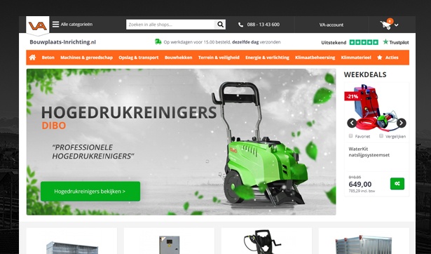 Bouwplaats-Inrichting webshop